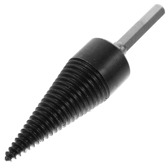 Miangastore 1 Set od 32mm Hexagonal Household Triangle Handle Wood Chopping Tool Electric Wood Splitting Drill Bits(Black)