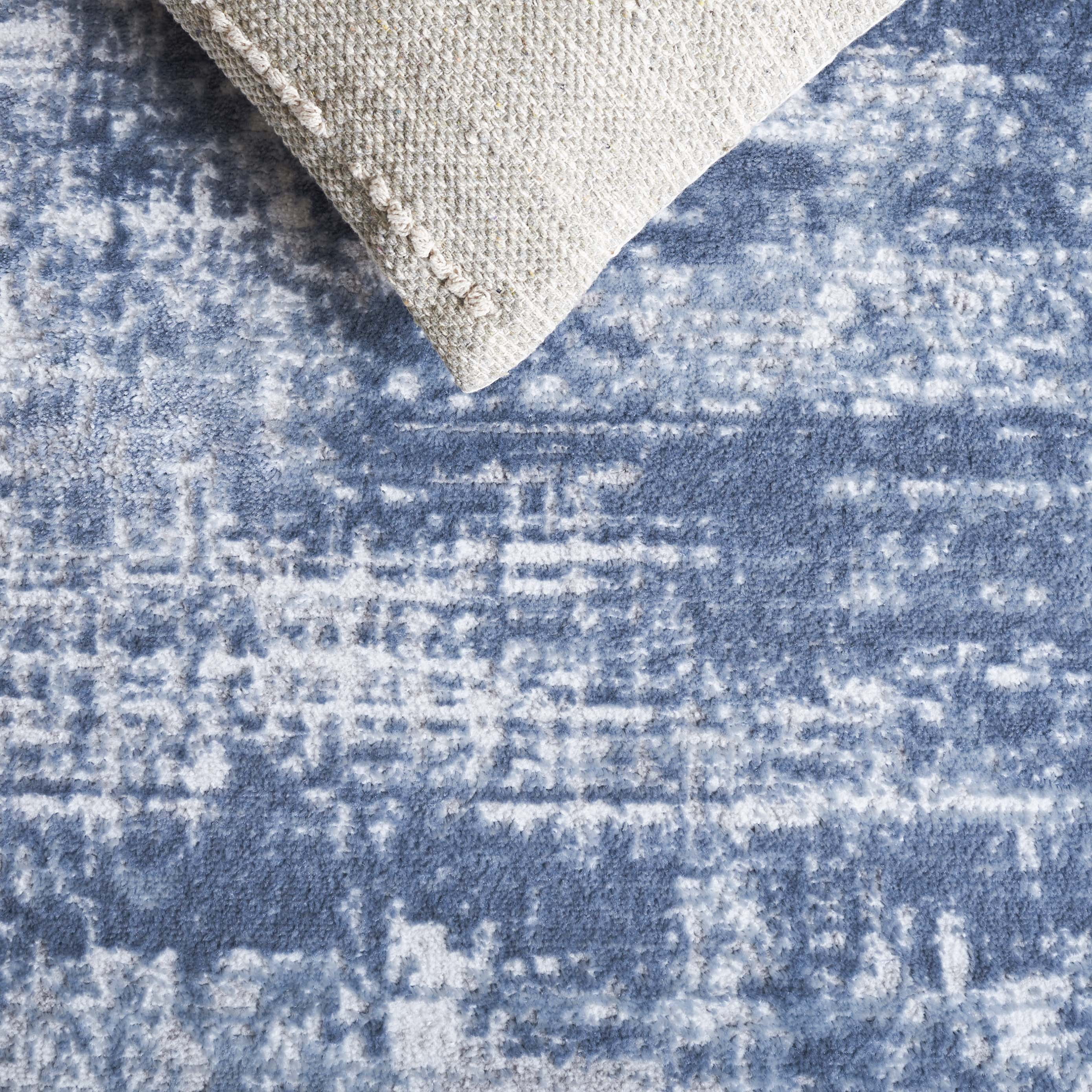 Safavieh Amelia Ian Abstract Runner Rug, Ivory/Steel Blue, 2'2" x 16'