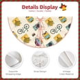 thumbnail image 3 of Sikiie Travel Elements Nativity Christmas Tree Skirt, Jesus Christian Winter Holiday Tree Mat Decoration(30-48IN)48", 3 of 6