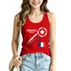 thumbnail image 2 of Women's Football Graphic Tank Tops, Women's Sleeveless Running Tank Top, Breathable Lightweight Sports Vest for Workout, Gym, Yoga, Training for Soccer Tournament 2026 Red Size: L, 2 of 5