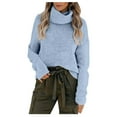 thumbnail image 3 of Femmes Surdimensionnés Doux Col Rond Manches Longues Décontracté en Vrac Pull Pull Pull Tops, 3 of 9