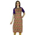 thumbnail image 1 of Bimba Kurta Kurti en Coton Imprimé Style Chic pour Femmes Tunique Longue à Fines Bretelles, 1 of 2