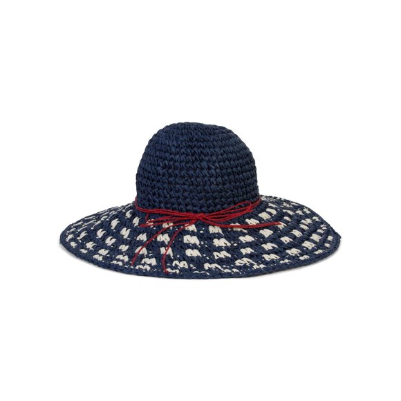 Womens Paper Crotchet Floppy Sun Hat