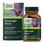 Gaia Herbs Nootropic Focus 40 Vegan Caps