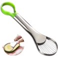 thumbnail image 1 of Cuchillo para aguacate, cortador de aguacate, cortador de aguacate, pelador, cuchilla de acero inoxidable que se puede enganchar para pelar y deshuesar, cortadores de frutas de cocina para aguacate,, 1 of 5