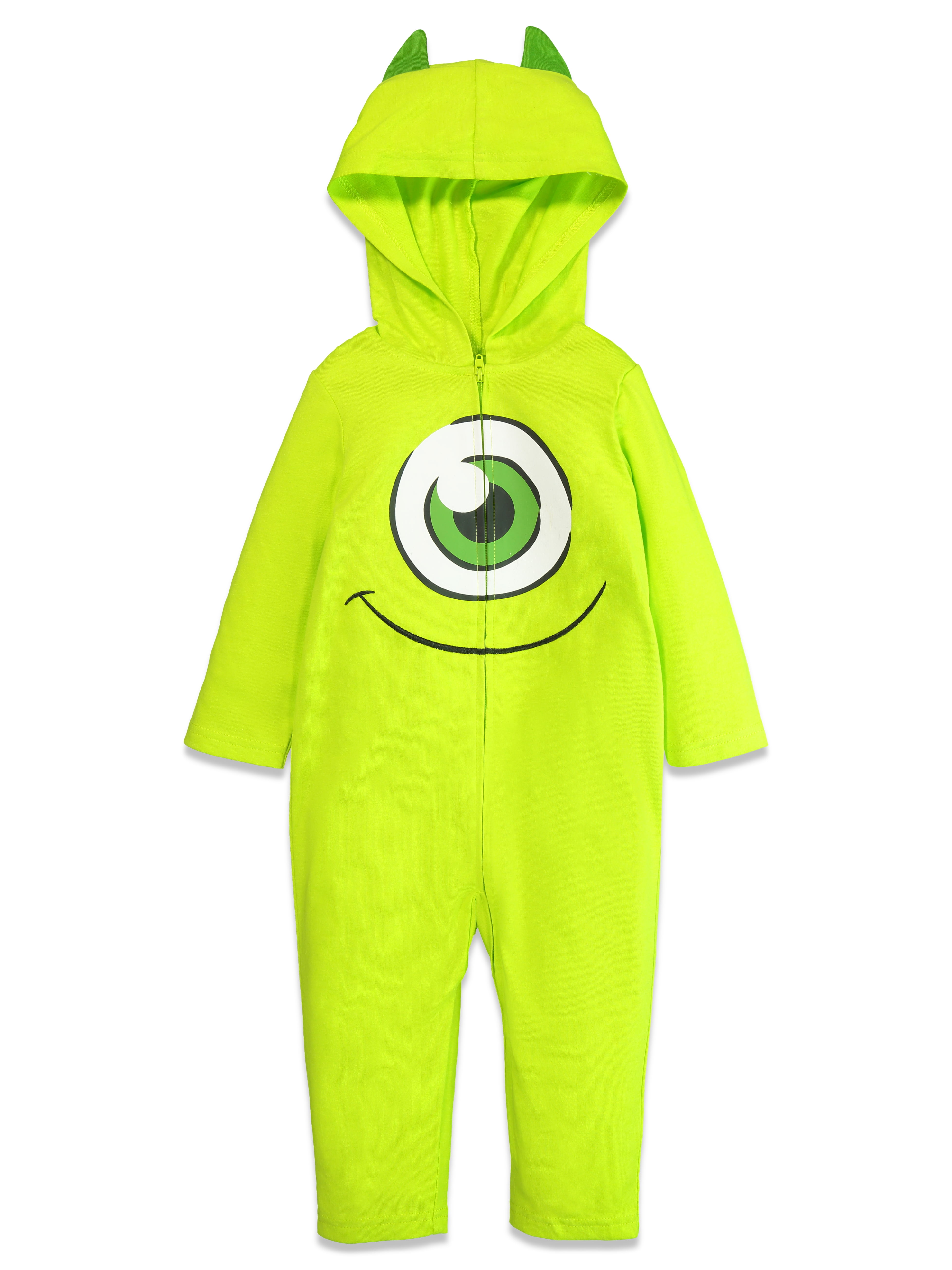 Disney - Disney Pixar Monsters Inc Mike Wazowski Toddler Boys Costume Zip-Up Coverall 2T