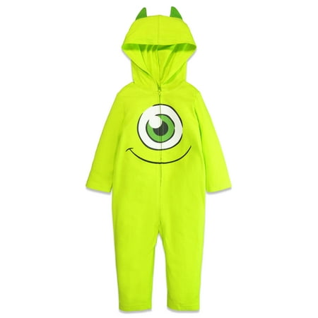 Disney Pixar Monsters Inc Mike Wazowski Toddler Boys Costume Zip-Up Coverall 2T
