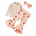 thumbnail image 2 of Tenues 2 Pcs pour Filles Saint-Valentin Hiver Filles Garçons Coton Col Rond Manches Longues Pantalon Imprimé Vache Bandeau Ensemble Trois Pièces en Solde, 2 of 9