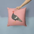 thumbnail image 2 of Marragansett Turkey Pink Check Fabric Decorative Pillow, 2 of 4