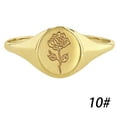thumbnail image 2 of Guodhu Stainless Steel Dainty Sunflower Signet Ring – Wedding/Promise/Anniversary/Valentine’s Statement Ring Jewelry with Floral Elegance, 2 of 4