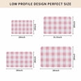 thumbnail image 4 of Pink Plaid Door Mat Indoor Outdoor, Spring Farmhouse Buffalo Checkered Non Slip Welcome Mat with Rubber Backing, Absorbent Fabric Front Door Mats Entryway Rug for Home Patio Entrance 20"x31.5", 4 of 8