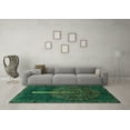 thumbnail image 3 of Ahgly Company Indoor Rectangle Abstract Turquoise Blue Modern Area Rugs, 2' x 5', 3 of 4