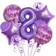 thumbnail image 1 of Kit de globos morados para octavo cumpleaños con 32 globos de aluminio con número 8, 1 of 1