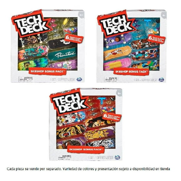 Patinetas Spin Master Tech Deck Paquete de 6 con Accesorios Varios Modelos 1 Set