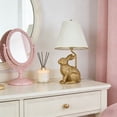 thumbnail image 4 of Decor Collection Lighting Golden Doodle Table Lamp for Home Use, Gold Finish with Tapered Linen Shade, Practical Household Accent Lighting for Everyday Living Room or Bedroom Decor, 4 of 5