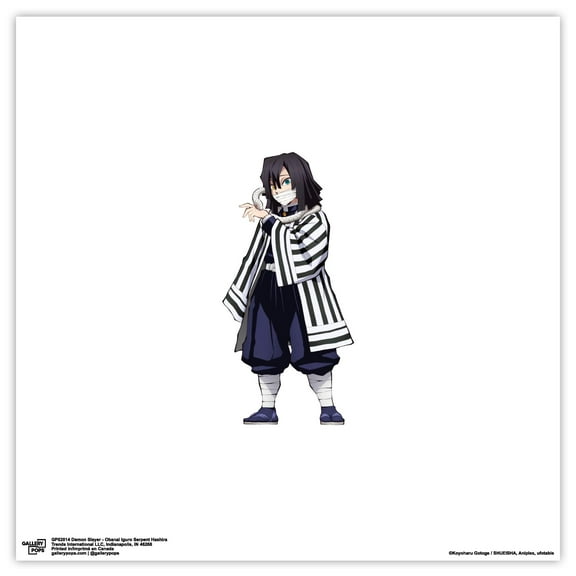 Gallery Pops Demon Slayer - Obanai Iguro Serpent Hashira Wall Art, Unframed Version, 12" x 12"