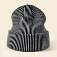 thumbnail image 3 of Winter Hats for Women Striped Knitted Lightweight Warm Cap Ear Protection Stretchy Casual Breathable Comfortable Trendy Beanie Hat, 3 of 3