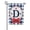 Letter D, variant on America Forever Patriotic Monogram Letter A Garden Flag, 12.5 x 18 inch Double Sided, Buffalo Plaid Initial Flag with Stars and Bow, 4th of July Summer Outdoor Yard Decor