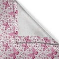 thumbnail image 3 of Ambesonne Butterfly Kitchen Curtains, Pink Flowers, 55"x45", Pale Pink White, 3 of 3