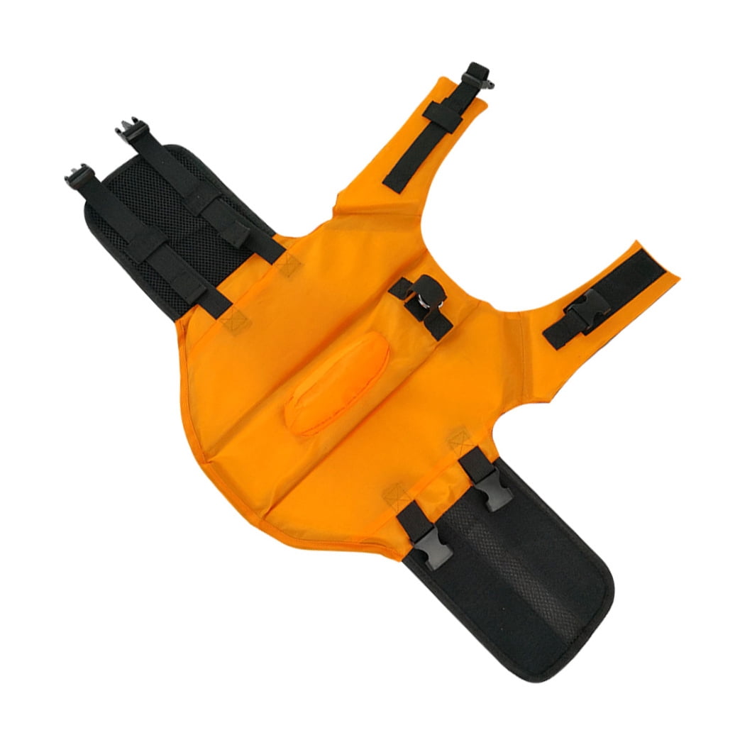 FOMIYES Pet Inflatable Vest Pet Life Vest Orange Nylon Safety Protection 1Set