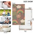 thumbnail image 2 of Coolnut Cartoon Bear Rainb Patterned Hand Towels 2 PCS, Cotton Bath Towel for Drying Face Hands Body Decorative Water Absorbent Lightweight Towels for Bathroom Ktichen Travel Gym, 16"x28", 2 of 6