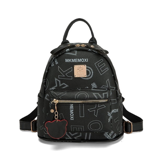 Mochila Monedero Casual para Mujer Correa Ajustable Bolso Escolar Cuero PU