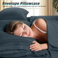 thumbnail image 7 of SONORO KATE RV Bed Sheets Set, 1800 Series Microfiber Deep Pocket 4 Pieces Luxury Soft Sheet Set, Short Queen, Navy Blue, 7 of 7