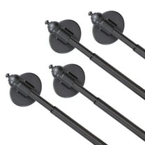 Turquoize 4-Pack Magnetic Curtain Rods -Adjustable, Secure Fit on Iron & Steel, Perfect for Tiny Cafe Side Windows(16"-28", Pewter)