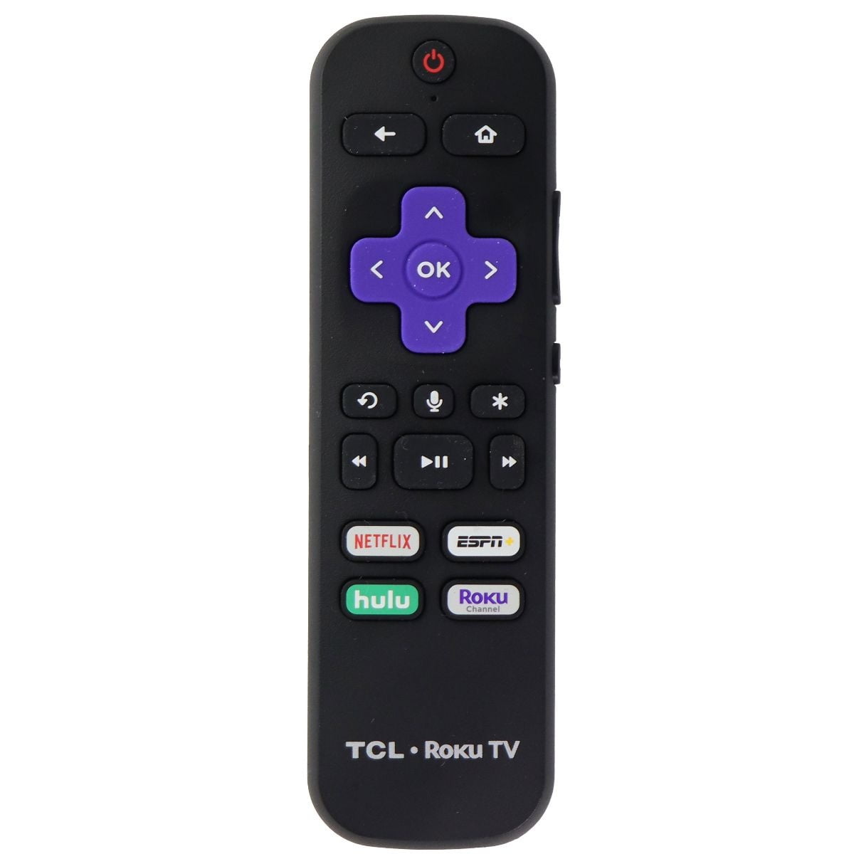 TCL Remote Control (RCAL5) with Netflix/ESPN/Hulu Keys Black