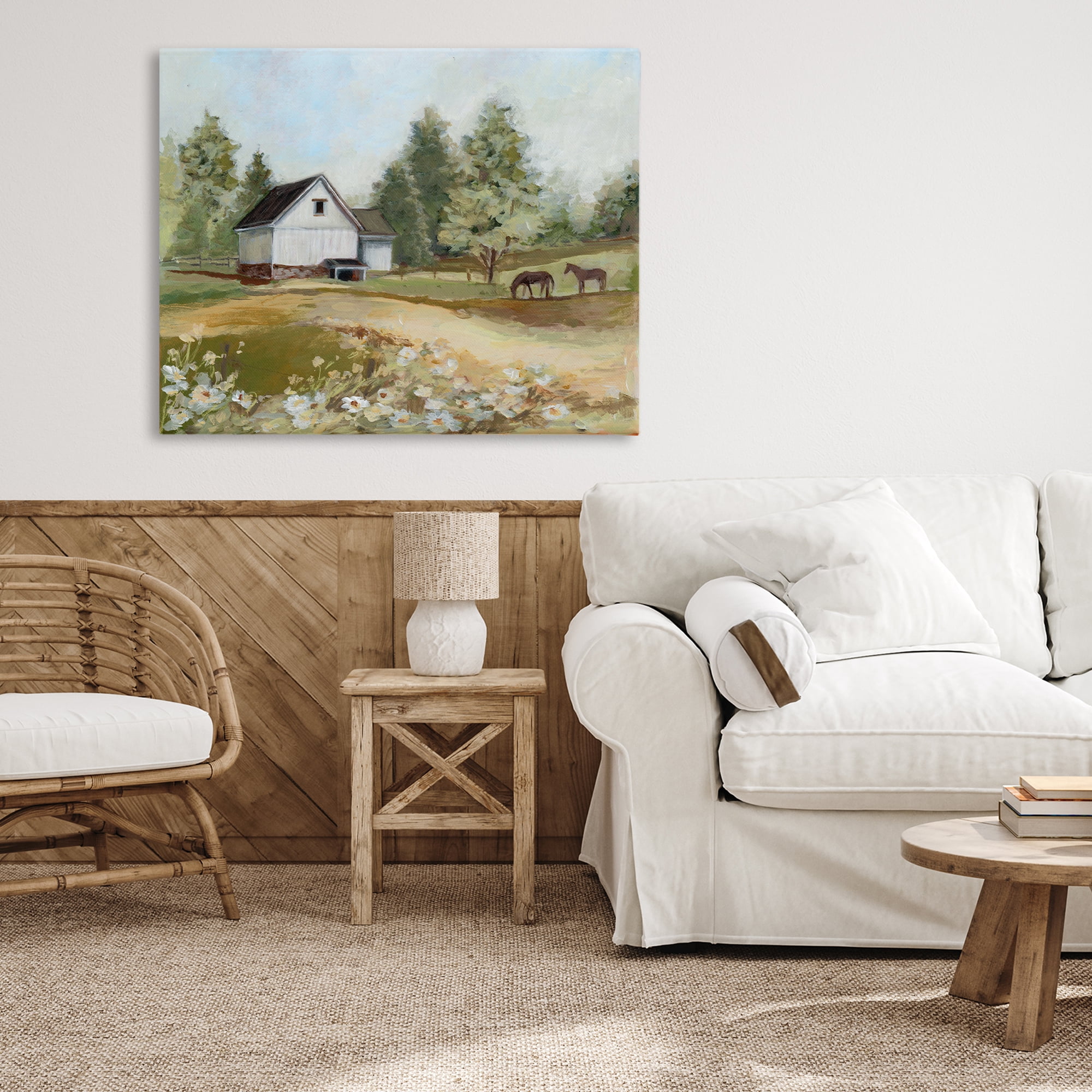 Stupell Industries Barn Field Landscape Canvas Wall Art, design by Susan Winget