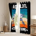 thumbnail image 3 of Axolotl Curtains & Drapes, Kawaii Axolotl Blackout Curtains Living Room Bedroom Decor Cartoon Axolotl Curtains, Aquatic Reptile Axolotl Window Curtains, 3 of 5