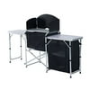 Outsunny 6ft. Portable Fold-Up Camp Kitchen with Windscreen