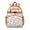Orange, variant on Multi-layered travel backpack, spacious, lightweight and durable, water-resistant, ideal for commuting, featuring Butterfly prints.