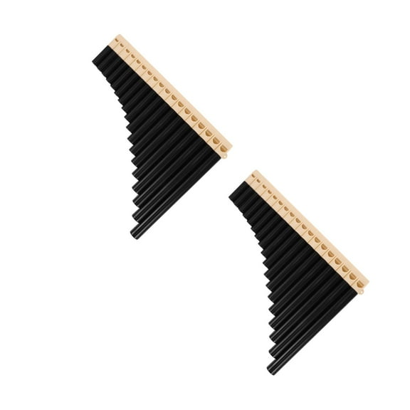 Masteelf 2pcs Pan Flute Traditional Chinese Music Instrument for Beginners and Professionals Pan Flute for School Bands Teaching and Performance