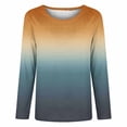 thumbnail image 7 of Staron Women Vintage Printed Sweaters Round Neck Long Sleeve Casual Soft Lightweight Fall Pullover Tops Mint Green 3XL, 7 of 7