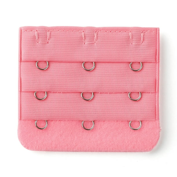 Señora 5Pcs 3 Gancho De 3 Filas Longitud Ajustable Correa Del Sujetador Extensor Ganchos De Hebilla Rosado 1pcs Una Talla