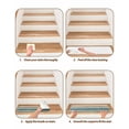 thumbnail image 4 of Bohemian Teal Stair Treads Non Slip for Steps Brown Stripe Retro Wave Line 10 Pcs Reusable Adhesive Stair Runner Mats for Dogs Elders Carpet Treads Rugs for Staircase 8x30 In, 4 of 7