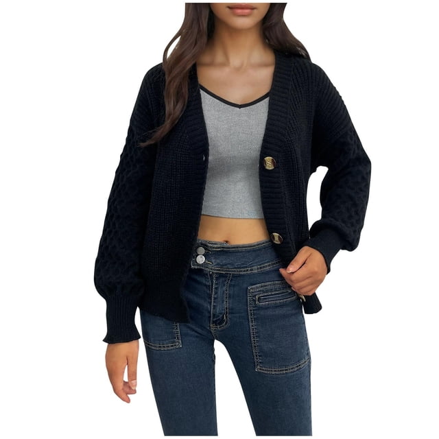 Timegard Cardigan Sweaters for Women Plus Size Button down Pullover Fall Casual Loose Comfy Jacket