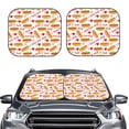thumbnail image 2 of Windshield Sun Shade, Hot Dog Lover Print Foldable Car Sun Shade Windshield For Front, 2 Pieces, 2 of 4