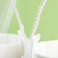 thumbnail image 3 of Cestas para niñas de las flores para bodas, cesta de flores blancas con asa de perla para niñas de las flores, 3 of 4