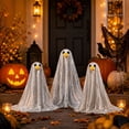 thumbnail image 6 of Halloween Porch Goose Outfits 23 Inch Polyester Sequined Ghost Cloak for Outdoor Porch Decor Sparkly Goose Costume for Family Garden Silver by MPOISVA, 6 of 6