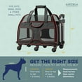 thumbnail image 4 of Katziela Luxury Pet Carrier with Removable Wheels, Double Telescopic Handle (Black and Red) Pack 1, 4 of 8
