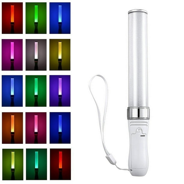 Meterk LED Light Sticks LED Glow Sticks 15 Colors Switchable Poi Glow