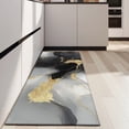thumbnail image 4 of Gray Marble Gold Line Pattern Kitchen Rug Mat,Kitchen Runner Rugs Non Skid Washable,Decorative Kitchen Floor Mats for Kitchen,Sink,Laundry,17"X47", 4 of 5