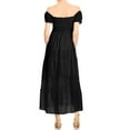 thumbnail image 2 of Anna-Kaci Womens Off Shoulder Boho Lace Semi Sheer Smocked Party Maxi Long Dress, 2 of 6
