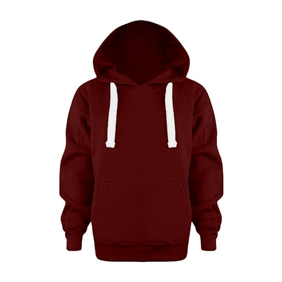 HCNTES Boys Fleece Hoodie for Teen Boys Fleece Jacket Zip Up Lined Youth Hooded Sweatshirts with Pocket(11-12 Years,Wine)