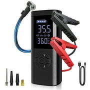 SERVOMASTER Car Jump Starter with Air Compressor, Portable Car Battery Jump Starter with 150PSI Digital Tire Inflator, 12V Car Battery Booster with LED Light