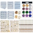 thumbnail image 1 of Coofit Hair Clip Mold Set DIY Barrette Mold with Clip Sticker Foil Flake & Flower Chip, 1 of 10