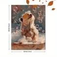 thumbnail image 3 of Cute Meerkat Bubble Bath Canvas Print, Funny Animal Bathroom Art, Colorful Whimsical Room Wall Decor, 3 of 8