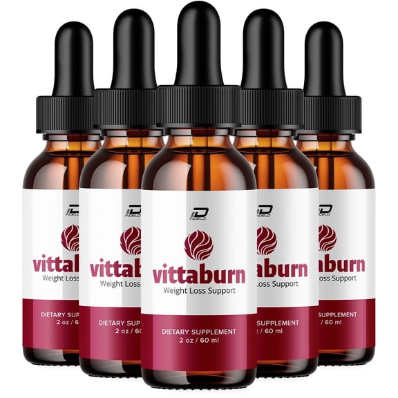 Vittaburn Drops Healthy Formula – Vitta burn Drops All Natural Healthy Levels, Extra Strength, Vittaburn Reviews, 5 Pack, 5 Month Supply